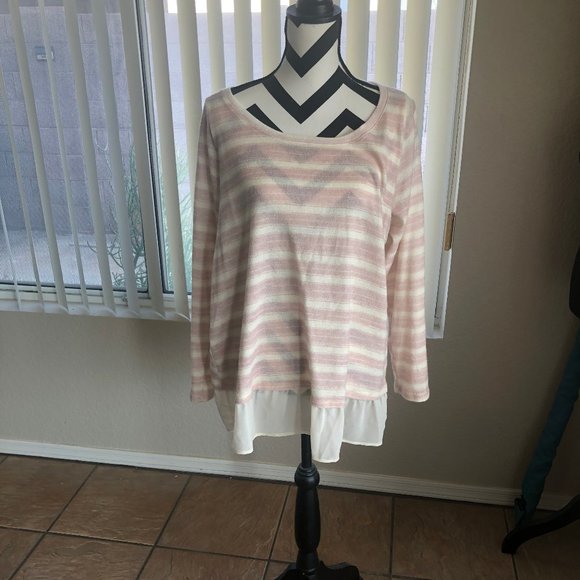 Torrid Pink Strip Sweater - Picture 1 of 5
